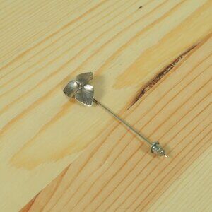 Vintage Stuart Nye Sterling Silver Hat Pin Floral Signed